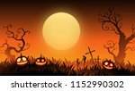 halloween website banner... | Shutterstock .eps vector #1152990302
