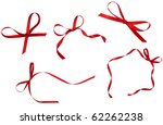 collection of various  ribbons... | Shutterstock . vector #62262238