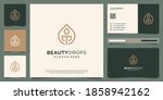minimalist beauty gold water... | Shutterstock .eps vector #1858942162