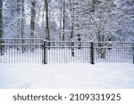 Fence In Winter In The Forest....