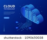 isometric modern cloud... | Shutterstock .eps vector #1090650038
