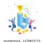 isometric business team success ... | Shutterstock .eps vector #1378825715