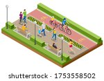 Isometric People Relaxing And...
