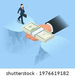 isometric helping hand with... | Shutterstock .eps vector #1976619182