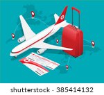 travel and tourism background.... | Shutterstock .eps vector #385414132