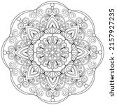 colouring page  vector. mandala ... | Shutterstock .eps vector #2157927235
