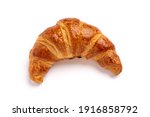 Delicious fresh croissant isolated on white background