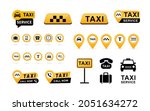 taxi service icons set. taxi... | Shutterstock .eps vector #2051634272