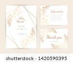 wedding invitation with gold... | Shutterstock .eps vector #1420590395