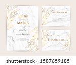 luxury marble wedding... | Shutterstock .eps vector #1587659185