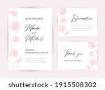 wedding invitation with gold... | Shutterstock .eps vector #1915508302