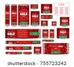vector web banners templates.... | Shutterstock .eps vector #755723242