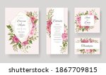 beautiful floral wedding... | Shutterstock .eps vector #1867709815