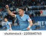 Small photo of Rome, Italy 2nd April 2022: Patric of SS LAZIO gestures during the Italian Serie A 202122 football match between S.S. Lazio and U.C. Sassuolo at the Olimpico Stadium