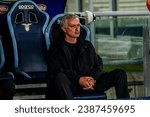 Small photo of Rome, Italy 12th November 2023: Jose Mourinho of A.S. Roma gestures during the Italian Serie A 2023-24 football match between SS Lazio vs AS Roma at the Olimpico Stadium