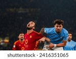 Small photo of Rome, Italy 10th January 2024: Bryan Cristante of A.S. Roma gestures during the Italian Cup 2023-24 football match between SS Lazio vs AS Roma at the Olimpico Stadium