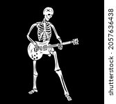 skeleton playing electric... | Shutterstock . vector #2057636438