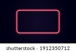 neon rectangle banner. luminous ... | Shutterstock . vector #1912350712