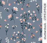 elegant floral pattern.... | Shutterstock .eps vector #1595195428
