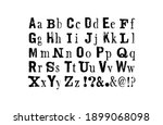 vector latin stamp font. vector ... | Shutterstock .eps vector #1899068098