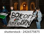 Small photo of Dublin, Ireland - February 16 2024 Protesters gather at Trinity College ahead of a US Senator Bernie Sanders event, demanding him to call for a ceasefire in Palestine, and to recognise the genocide