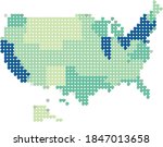  america country map with... | Shutterstock .eps vector #1847013658