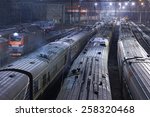 Train Parking At Night From The ...