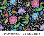 vintage floral ornamental... | Shutterstock .eps vector #2143371015