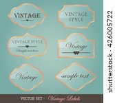 set of vintage labels on blue... | Shutterstock .eps vector #426005722