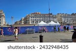 Small photo of Marseille, France - October 02, 2023. Capturing the essence of a Marseille, vibrant streets bustle with life amidst historic architecture, while the bustling port hosts cargo and cruise ships.
