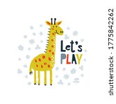 cute giraffe hand drawn... | Shutterstock .eps vector #1775842262