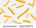 falling french fries on... | Shutterstock .eps vector #1362318572