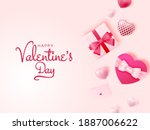 happy valentine's day... | Shutterstock .eps vector #1887006622