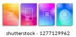a collection of colorful covers.... | Shutterstock .eps vector #1277129962