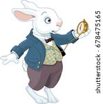 Illustration Of White Rabbit...