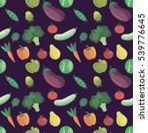 vector vegetables pattern.... | Shutterstock .eps vector #539776645