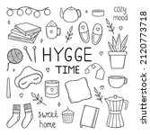 hand drawn set of home hygge... | Shutterstock .eps vector #2120773718
