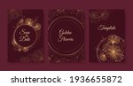 set of templates with golden... | Shutterstock .eps vector #1936655872