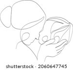 abstract mother with a child in ... | Shutterstock .eps vector #2060647745