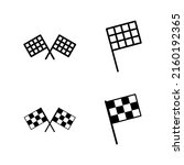 racing flag icons vector. race... | Shutterstock .eps vector #2160192365