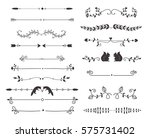 vector dividers calligraphic... | Shutterstock .eps vector #575731402