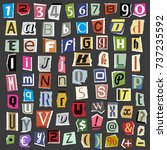 Vector Collage Alphabet Letters ...