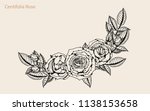 centifolia rose lace vector set ... | Shutterstock .eps vector #1138153658