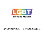 lgbt history month. pride month.... | Shutterstock .eps vector #1492658318
