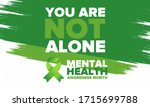 mental health awareness month... | Shutterstock .eps vector #1715699788