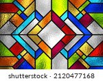 Stained Glass Window. Abstract...