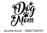 dog mom and dog paw vector and... | Shutterstock .eps vector #1886728492