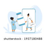 online medical consultation.... | Shutterstock .eps vector #1937180488
