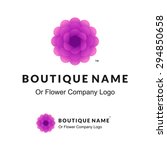 beautiful logo with lilac... | Shutterstock .eps vector #294850658