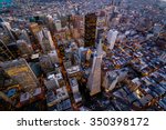 Aerial cityscape view of San Francisco, California, USA